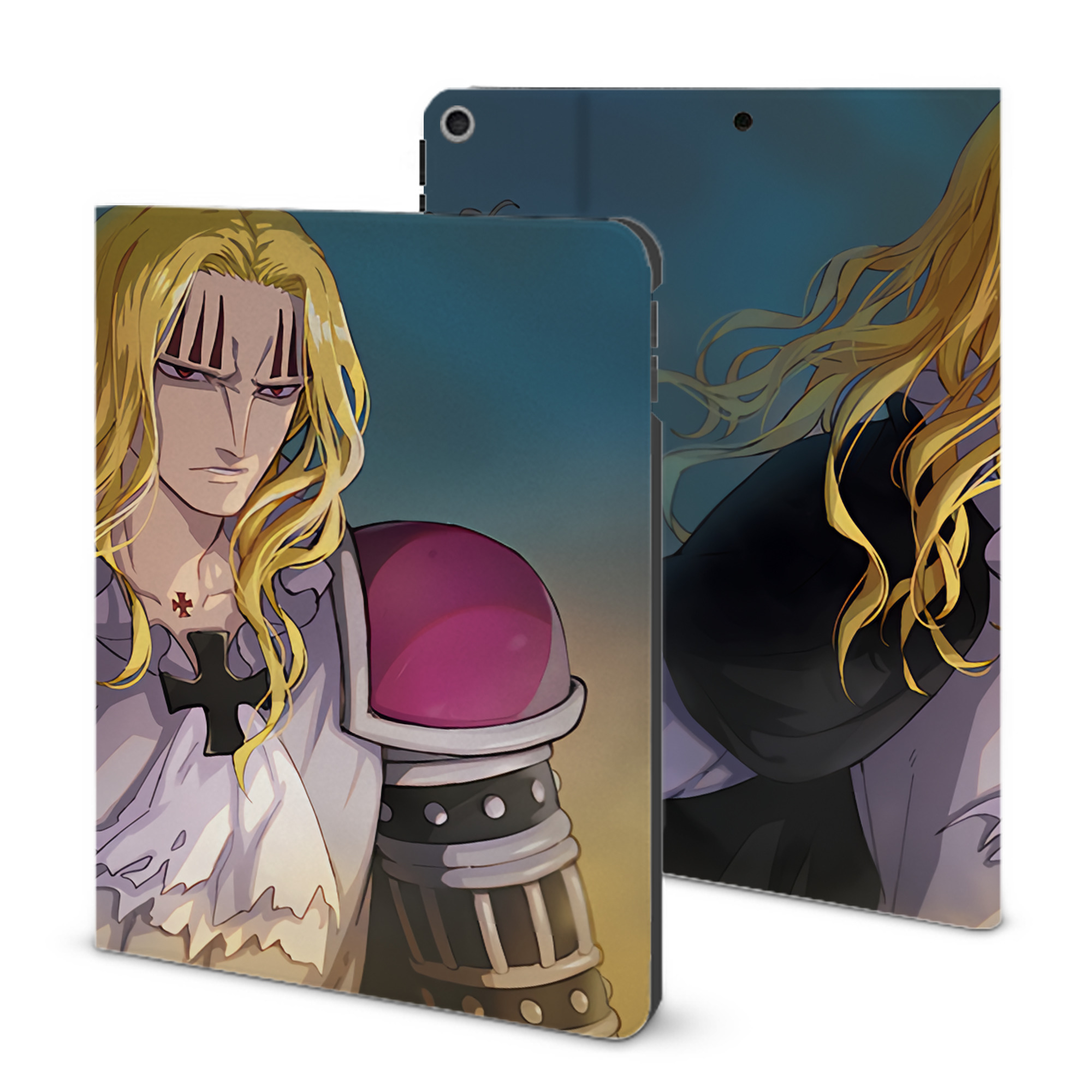 ワンピース ONE PIECE IPad ケース ブック型 PUレザー TPU 耐衝撃 軽量 薄型 ペン収納なし 全面保護 IPad 各モデル対応
